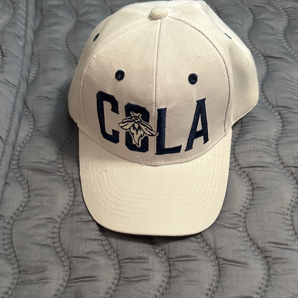 Kids Baseball Cap - Cream and Black